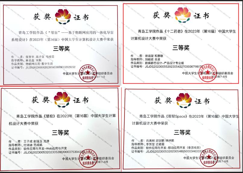 青岛工学院学子在中国大学生计算机设计大赛中喜获佳绩 青岛工学院学子在中国大学生计算机设计大赛中喜获佳绩